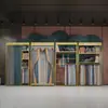 Expositor de tarjetas colgantes de tela para cortinas tipo suelo estante de muestras de tela para textiles del hogar sala de exposiciones expositor de muestras grande móvil