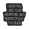 Broches de Texto em Inglês Engraçados Transfronteiriços, Insígnias Metálicas com Frases Engraçadas Personalizadas, Alfinetes Decorativos em Estoque