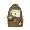 Mochila soft girl muito estilosa, mini bolsa mini ins, conjunto de mochila de duas peças para estudantes universitárias para passeios de primavera
