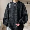 Camisa básica versátil de manga larga tie-dye personalizada impresa transfronteriza para hombre, de primavera y otoño, moderna, holgada, con logo estampado