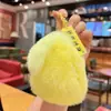 Chaveiro Fofo de Pelo Sintético de Coelho com Desenho de Pera Grande de Pelúcia, Acessório da Moda para Celebridade da Internet