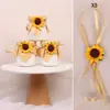 5 piezas de decoración para mesa de postres: botellas de pudín, mermelada de yogur con miel, vasitos de pudín, decoraciones para hornear, jarrón con forma de sol, tapa de botella, banda de corbata