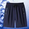 M-8XL Ice Silk Shorts Masculino Verão Solto Reto Tamanho Grande Calças Corrida Esportes Fino Casual Calças Médias