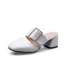 Sandálias de Salto Bloco Bico Redondo para Primavera, Verão e Outono 18-33, Sapatos Femininos de Exportação Tamanho Grande, Tamanhos 32-52, Chinelos para E-commerce Transfronteiriço