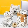 Wx098 Cachorro de Cumpleaños Sydney Papel 17g Papel de Envoltura a Prueba de Humedad para Dulces de Regalo Dibujo Animado Cachorro Blanco y Negro Papel Decorativo