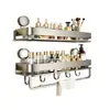 Estante de almacenamiento con ventosa, organizador de baño sin taladro, estante de pared para baño, lavabo e inodoro