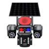 Cámara de Vigilancia Inteligente Inalámbrica V380 True Trinocular Tres Pantallas 360 Grados Wifi/4G Solar Pistola y Bola Integradas