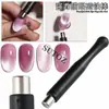 Herramientas para Uñas, Imán Potente para Ojo de Gato, Uñas Multi-Efecto Francesas Ojo de Gato, Varilla Magnética Negra de Cabeza Única