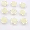 ABS perla sintética perforada blanco cremoso abanico lazo flor tocado accesorios para el cabello cuentas sueltas diy material de cuentas hecho a mano