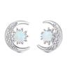 Cao Shi Export Venta Directa de Fábrica Diseño Aretes Imitación Ópalo Estrella Luna Aretes Exquisitos de Nicho