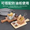 Novo Rack de Madeira para Batatas Fritas, Recipiente Criativo Estilo Americano para Frango Frito, Conjunto de Pratos Estilo Ocidental em Madeira de Acácia