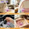 Copo de Bebida Gelada com Frutas Chaveiro com Efeito Óleo Boneco Flutuante em Acrílico Acessório para Bolsa de Menina Pequeno Presente