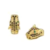 Pulseira de contas com cabeça de leopardo em strass e zircônia microincrustada, personalidade criativa transfronteiriça, desenho animado, quatro cores, acessórios de joias