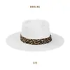 Sombrero de Paja Cóncavo y Convexo Retro Estampado de Leopardo Sombrero de Protección Solar de Alta Gama Sombrero de Protección Solar Sombrero de Sol para Mujer Sombrero de Sol
