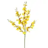 Orquídea Artificial Danzante de Tallo Largo con 5 Ramas, Oncidium de Seda de Tallo Único para el Hogar, Boda, Fotografía, Decoración de Hotel, Ramo de Flores Artificiales