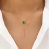 Nuevos Productos Transfronterizos Europeos y Americanos, Collar con Colgante de Borla Larga de Diamante Pequeño en Forma de Gota de Doble Capa Personalizado y Moderno, Juego de Dos Piezas