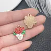 Envelope de Carta de Amor Rosa Choque Transfronteiriço Perfume de Amor Chocolate Dia dos Namorados Acessórios de Liga DIY Pingente Colar