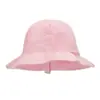 Nuevo Sombrero de Cuenca de Algodón Puro para Bebé Sombrero de Pescador Estampado Europeo y Americano para Bebé Sombrero de Sol de Color Sólido Transfronterizo Ins
