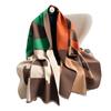 24 Explosiones de Otoño e Invierno Bufanda de Costuras para Mujer Estilo Coreano Moda Cálida Combinable Imitación Cachemira Bufanda Gruesa Sensación de Alta Gama Chal