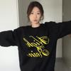 Top sin capucha Ropa Diseño de impresión con sentido avanzado Sentido sexy Universitario Nicho Características Graffiti Sudadera de cuello redondo Moda para mujer