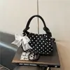 Shuai Mijia 2026 Primavera Nova Bolsa de Mão de Alto Valor Simples Bolsa Tote Pequena Bolinhas Nicho Bolsa Almofada Bolsa de Ombro