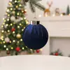 Bolas de Navidad Envueltas en Tela de Comercio Exterior Más Vendidas para Decoración de Interiores Adornos Navideños DIY Bolas de Navidad de Tela en Stock