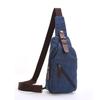 Bolso bandolera de lona lavada para hombre, bolso de pecho para exteriores, bolso de pecho de lona para ocio callejero, venta al por mayor de fábrica