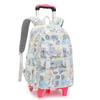 Vara de subir escadas de grau 2 a 6, mochila escolar de grande capacidade para meninos, de uma peça removível, para meninos, de peixe natural