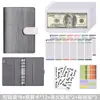 Cuaderno de Hojas Sueltas A6 Transfronterizo Cuaderno de Contabilidad de Hojas Sueltas Piel de PU Gradiente Cuaderno de Presupuesto de Efectivo Planificación Financiera Venta al por Mayor