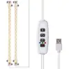 Luz de Crescimento para Plantas LED Luz de Preenchimento USB Temporizador Dimerização Inteligente Luz Solar Espectro Completo Suporte de Flores Barra de Luz para Plantas Fábrica