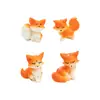 Micro-paisaje Lindas Figuras de Familia de Zorros Pequeños Kawaii Partículas Jardinería Paisajismo DIY Accesorios Decorativos Adornos Mini
