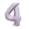 Globos de Papel de Aluminio de 16 pulgadas Color Morado Macarrón Morado Claro Letras A-Z Números 0-9 Decoración para Fiesta de Cumpleaños Globos Banner