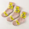 Medias cortas de seda para mujer color carne verano gruesas antienganche seda piña calcetines boca suelta con talón base de algodón antideslizante fabricantes venta al por mayor