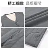 Colete de lã para meia-idade e idosos, colete quente para homens e mulheres, forrado com fleece, com bolsos, colete de algodão, top mais vendido transfronteiriço, atacado