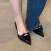 Zapatos Planos de Punta Fina de Corte Bajo de Nicho 2026 Nuevos Versátiles Casuales Mary Janes con Lazo para el Trabajo