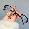 Nuevas Gafas de Lectura Resistentes al Desgaste con Montura Degradada y Lentes de Cristal Ultra Transparentes, Elegantes y Modernas Gafas de Lectura Ovaladas Ojo de Gato para Mujer