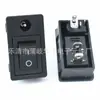Enchufe con Interruptor DC Dos en Uno de 2 Pines Negro Instalación en Tarjeta de Enchufe con Interruptor DC con Interruptor Enchufe Hembra 5521