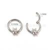 Anillo nasal de titanio F136 con forma de flor y incrustaciones de circonita 5A, pendientes para el hueso de la oreja, joyería para piercing corporal de aleación de titanio G23.