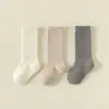 Calcetines para niños para otoño e invierno, engrosados, antipelusa, cálidos calcetines de forro polar de coral de caña media para niños y niñas, calcetines de bebé de otoño