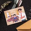 Tarjeta de Felicitación del Día del Maestro y Acción de Gracias, Tarjeta Pequeña Simple y de Alta Gama, Postal de Agradecimiento por Graduación Estilo Ins Hecha a Mano, Personalizable
