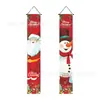 Temu Gran Venta Serie de Banderas Dobles Navideñas Impresión de Alta Definición Papá Noel Muñeco de Nieve Banderín Decorativo para Pasillo