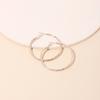 Aretes Geométricos de Círculo Grande de Estilo Frío ins Trendy Popular en Internet Estilo Hong Kong Nicho Anillo Arete Simple para Mujer