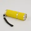 Fornecimento Direto do Fabricante Transfronteiriço Liga de Alumínio Mini LED Luz Forte 9 LEDs a Bateria Lanterna Pequena Lanterna Portátil para Exterior Iluminação