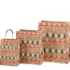 Bolsa de dulces navideña INS, bolsa de papel kraft portátil, bolsa grande para regalo de Navidad, bolsa de papel para empaquetar regalos de mano