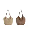 Bolso de Paja de Papel Personalizado, Estilo de Moda de Verano, Bolso Tejido para Vacaciones en la Playa, Gran Capacidad, Bolso de Hombro Tote a la Moda