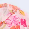 Camisa de Verano para Mujer Estilo Europeo y Americano con Estampado Floral y Textura de Satén de Seda 12433