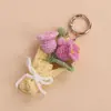 Nuevo Llavero Tejido Floral Estilo Coreano 2026, Colgante de Lirio del Valle de Doble Cabeza de la Cuarta Temporada, Colgante de Color Degradado