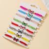 Set de Pulseras Tejidas de Colores Amazon Cross-Border Aleación Mariposa Cuentas de Vidrio Ajustable Joyería de Comercio Exterior al por Mayor
