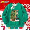 Nueva Sudadera Redonda Infantil de Zootopia Otoño e Invierno Forrada de Polar Versátil para Niños Mayores Sudadera de Navidad