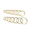 Cobre de Alta Calidad en Stock Suministro Directo Llaveros de Latón Llaveros de Cobre Accesorios de Cuero para Bricolaje Anillos Lisos Llaveros Colgantes